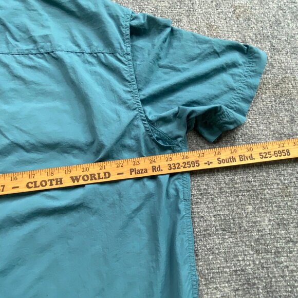 Columbia Shirt Mens XXL Aqua Fishing Omni-Shade Short Sleeve Button-Up Camping - Picture 11 of 12